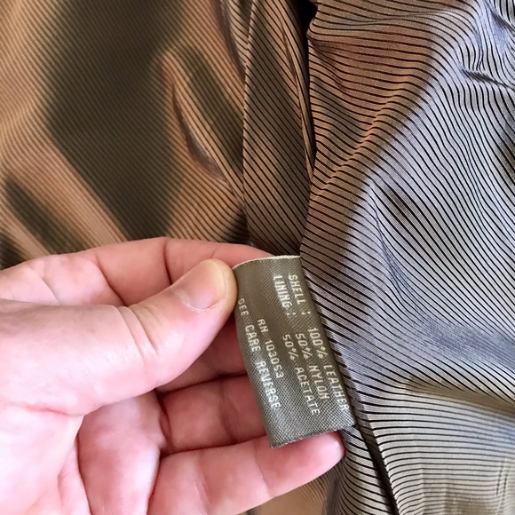 Brown Leather Jacket. - Picture 3 of 5